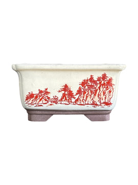 Pot bonsaï émaillé (10*8*h5cm)