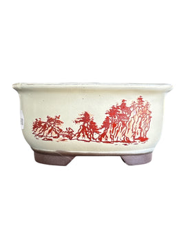 Pot bonsaï émaillé (10.5*9*h5cm)