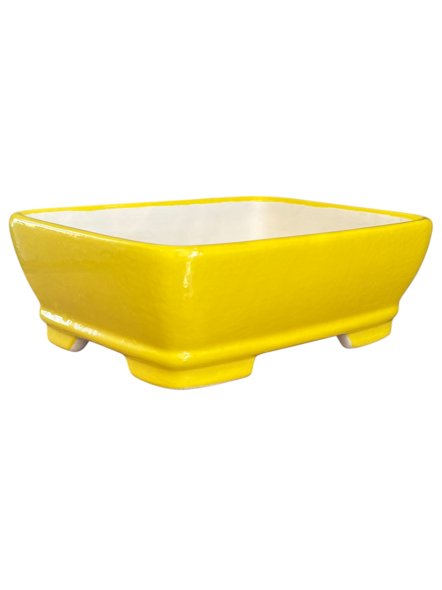 Pot bonsaï rectangulaire - jaune (18*13.5*h6cm)
