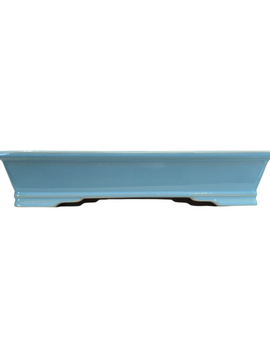 Pot bonsaï rectangulaire - bleu clair (31*21.5*h6cm)