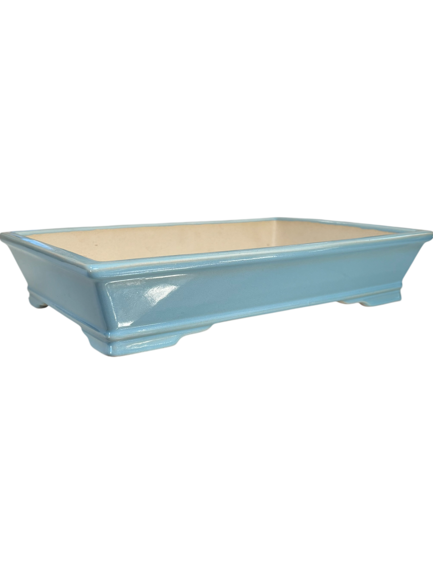 Pot bonsaï rectangulaire - bleu clair (31*21.5*h6cm)