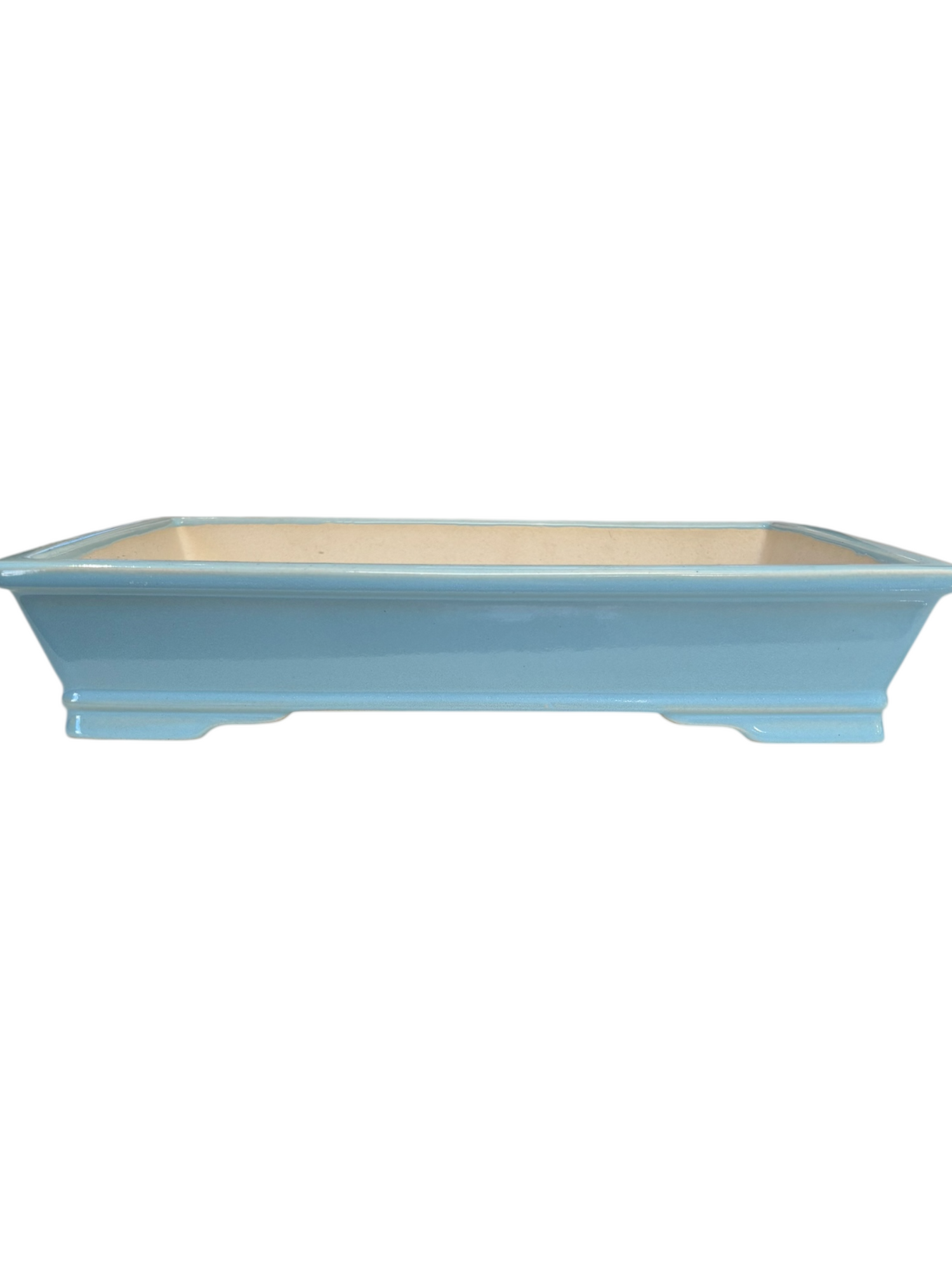 Pot bonsaï rectangulaire - bleu clair (31*21.5*h6cm)