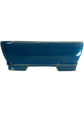 Pot bonsaï rectangulaire - bleu (17.5*13.5*h6cm)