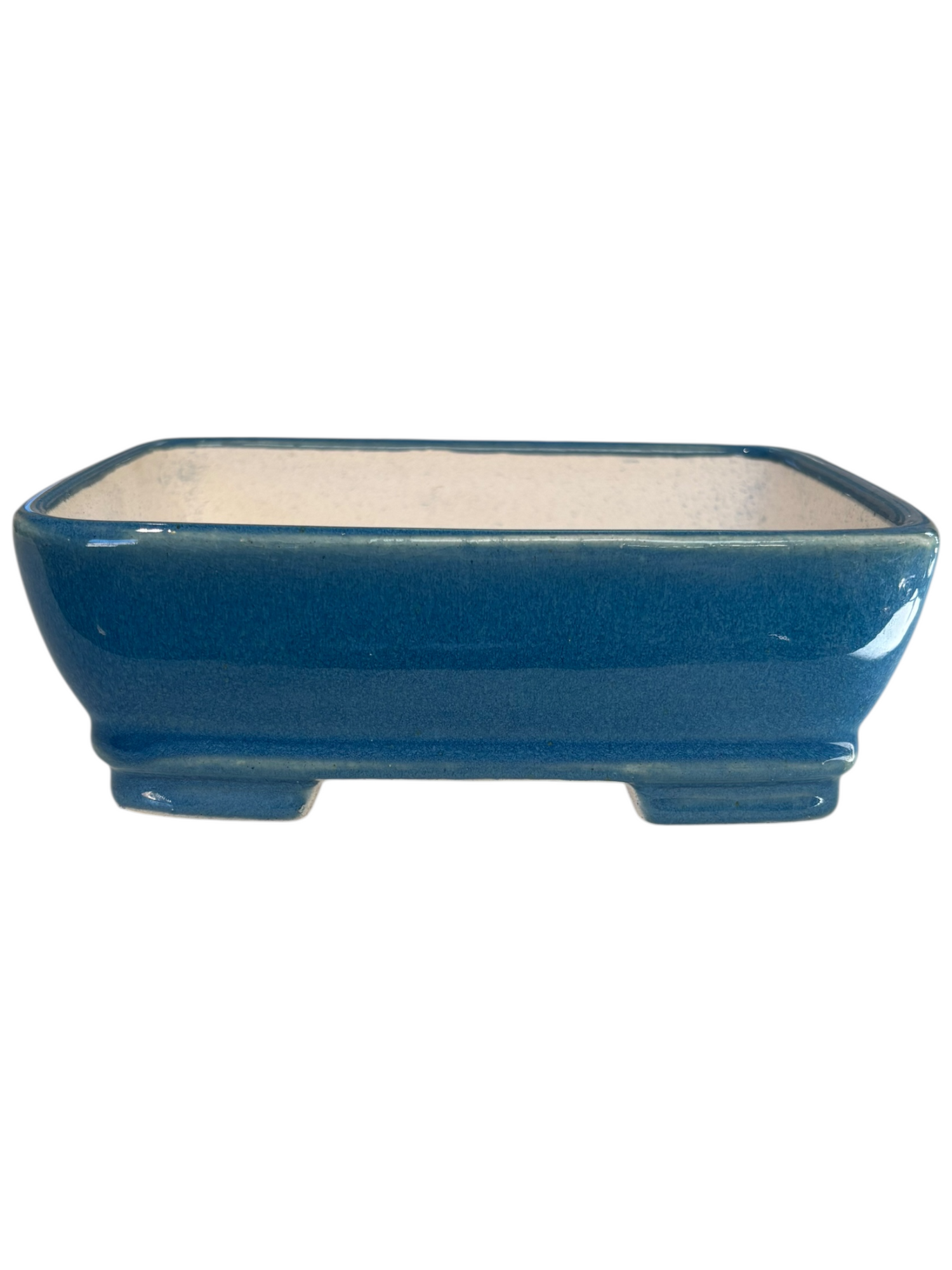 Pot bonsaï rectangulaire - bleu (17.5*13.5*h6cm)