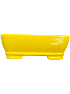 Pot bonsaï rectangulaire - jaune (18*13.5*h6cm)