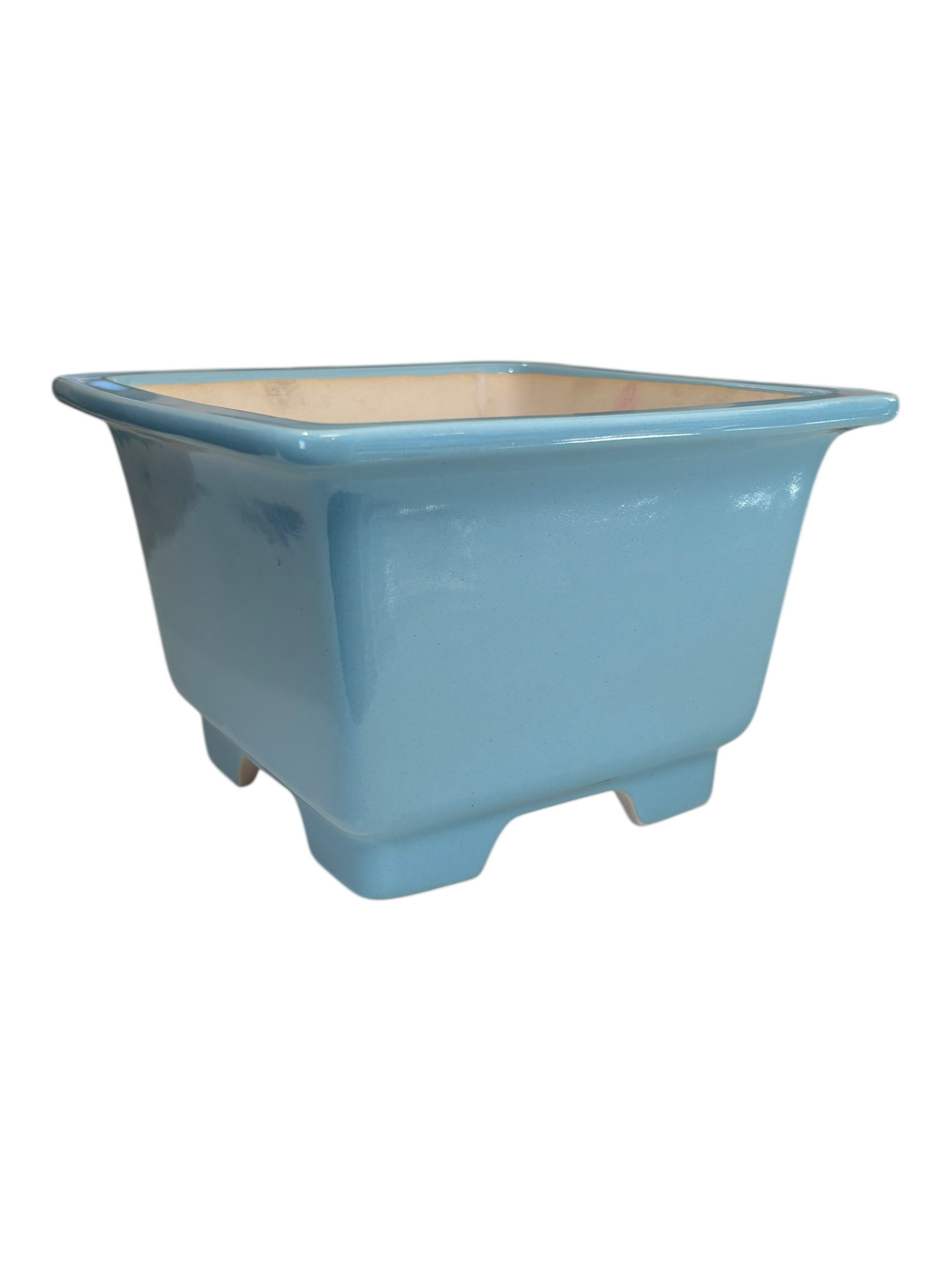 Pot bonsaï carré - bleu clair (22.5*22.5*h14.5cm)