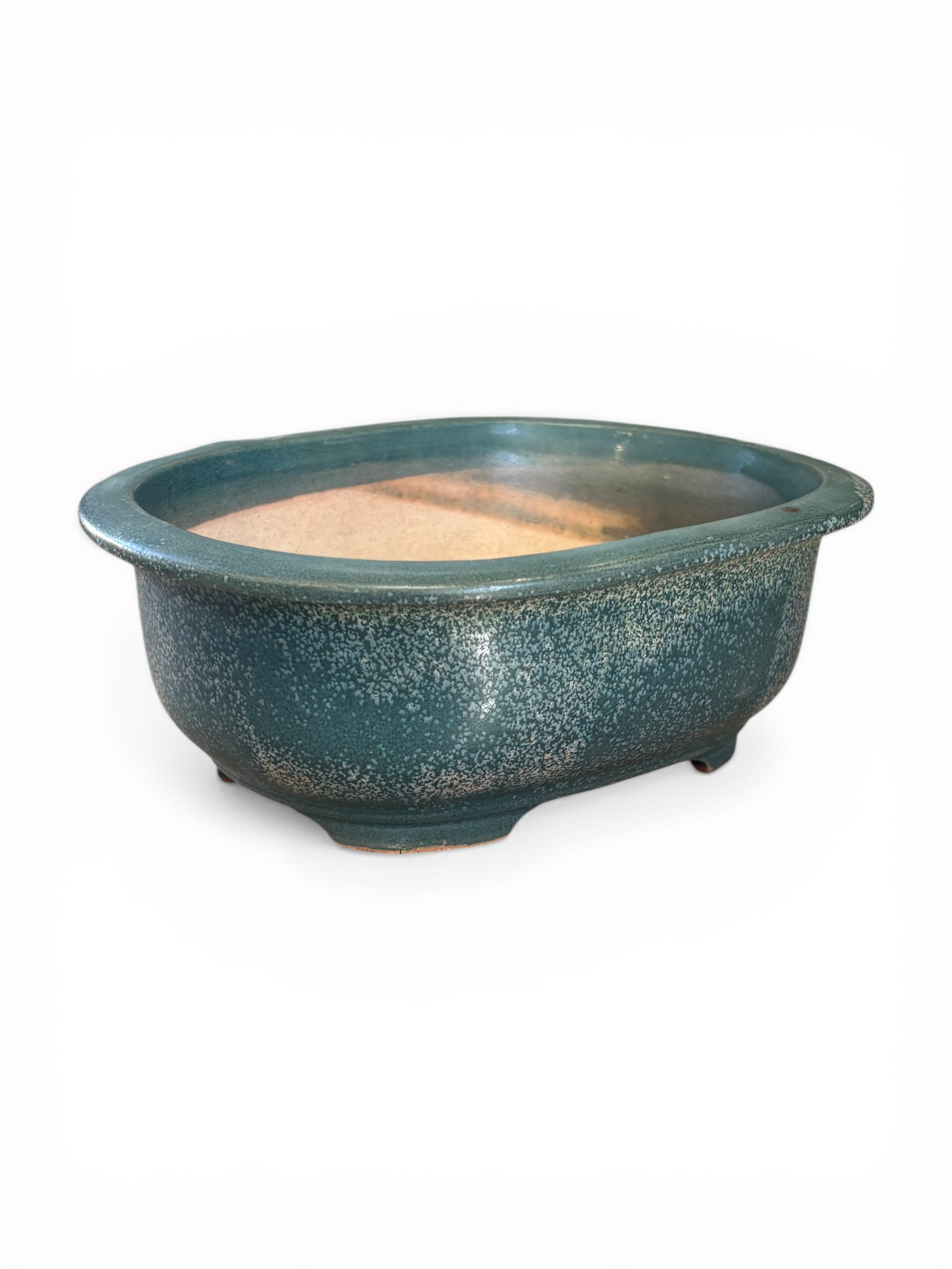 Pot bonsaï ovale - vert (15.5*12*h5.5cm)