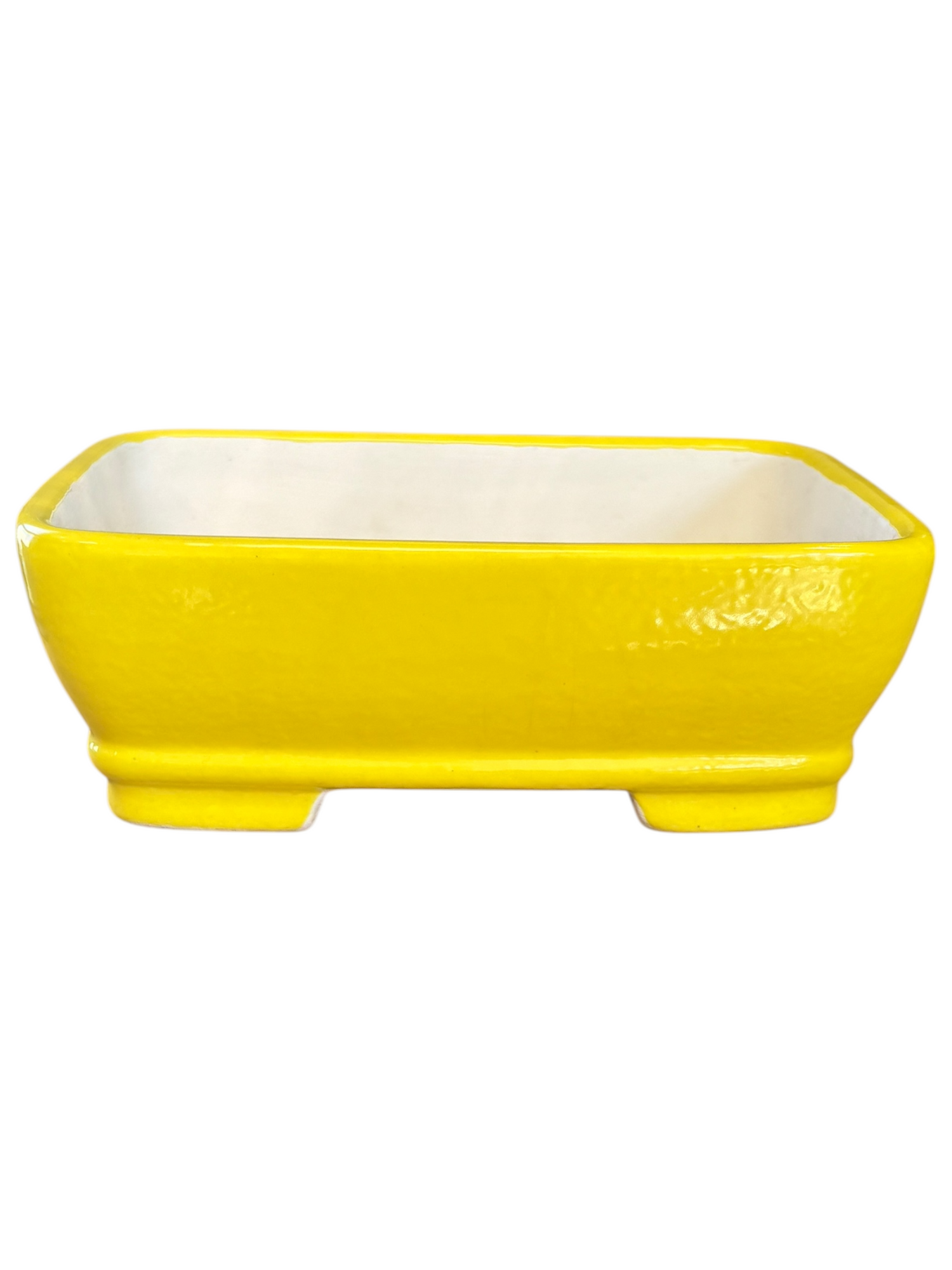 Pot bonsaï rectangulaire - jaune (18*13.5*h6cm)