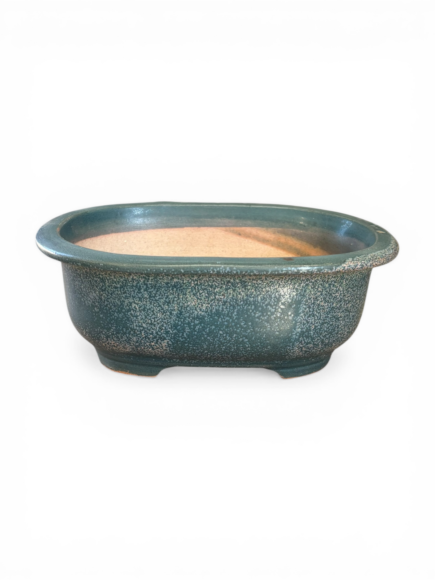 Pot bonsaï ovale - vert (15.5*12*h5.5cm)