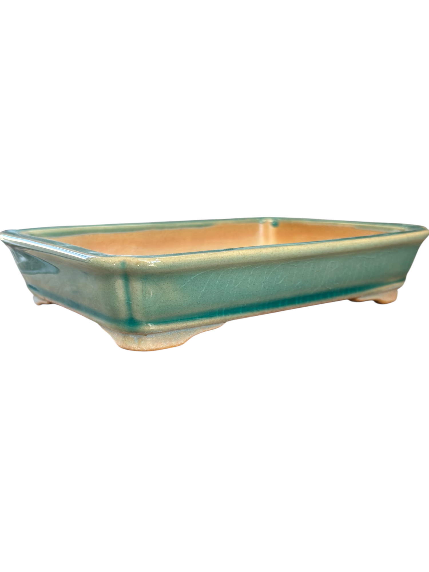 Pot bonsaï rectangulaire - vert (21*15.5*h4cm)