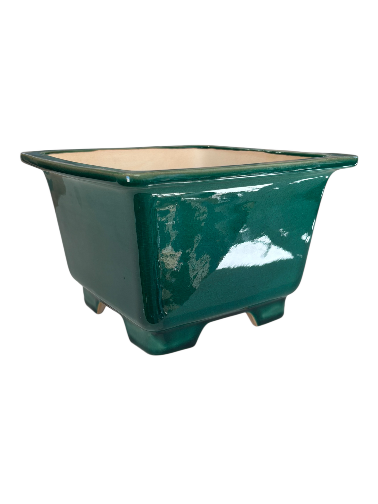 Pot bonsaï carré - vert (22*22*h14cm)