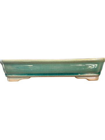 Pot bonsaï rectangulaire - vert (21*15.5*h4cm)