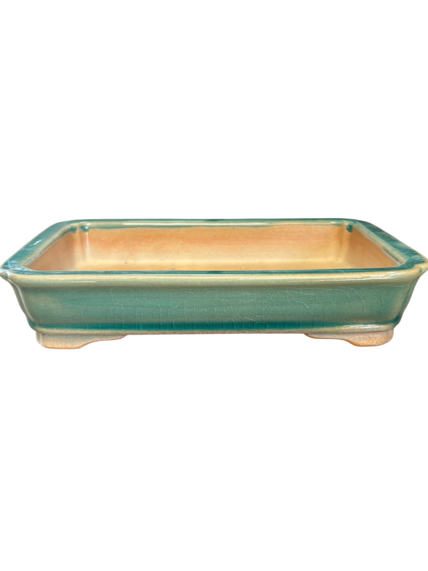 Pot bonsaï rectangulaire - vert (21*15.5*h4cm)