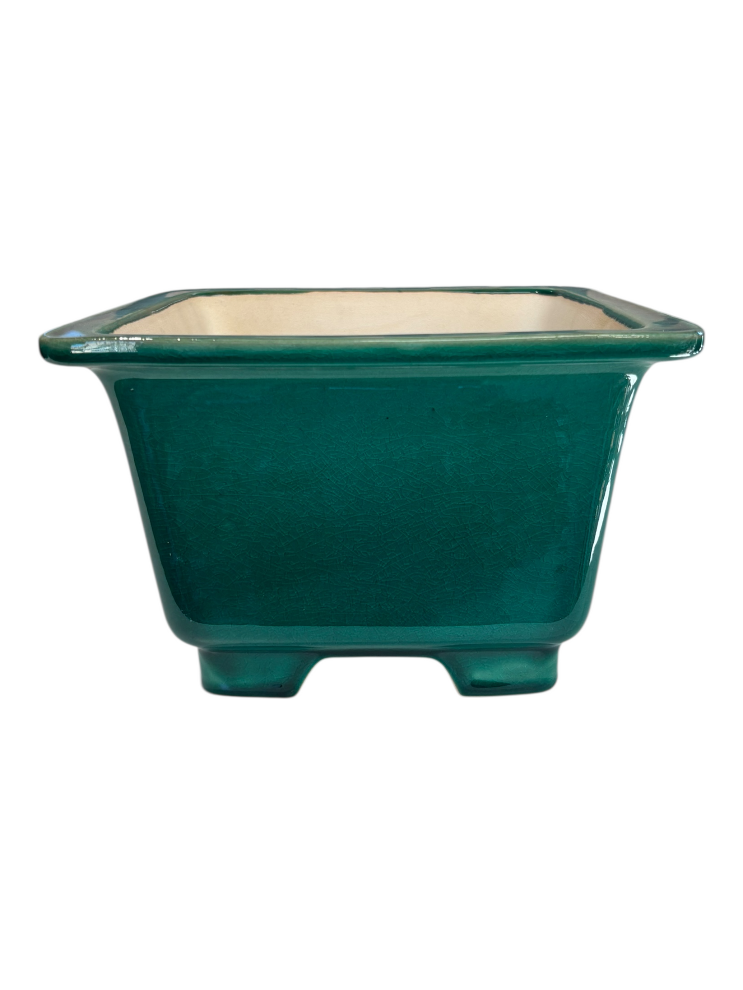 Pot bonsaï carré - vert (22*22*h14cm)