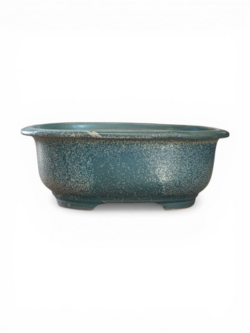 Pot bonsaï ovale - vert (15.5*12*h5.5cm)